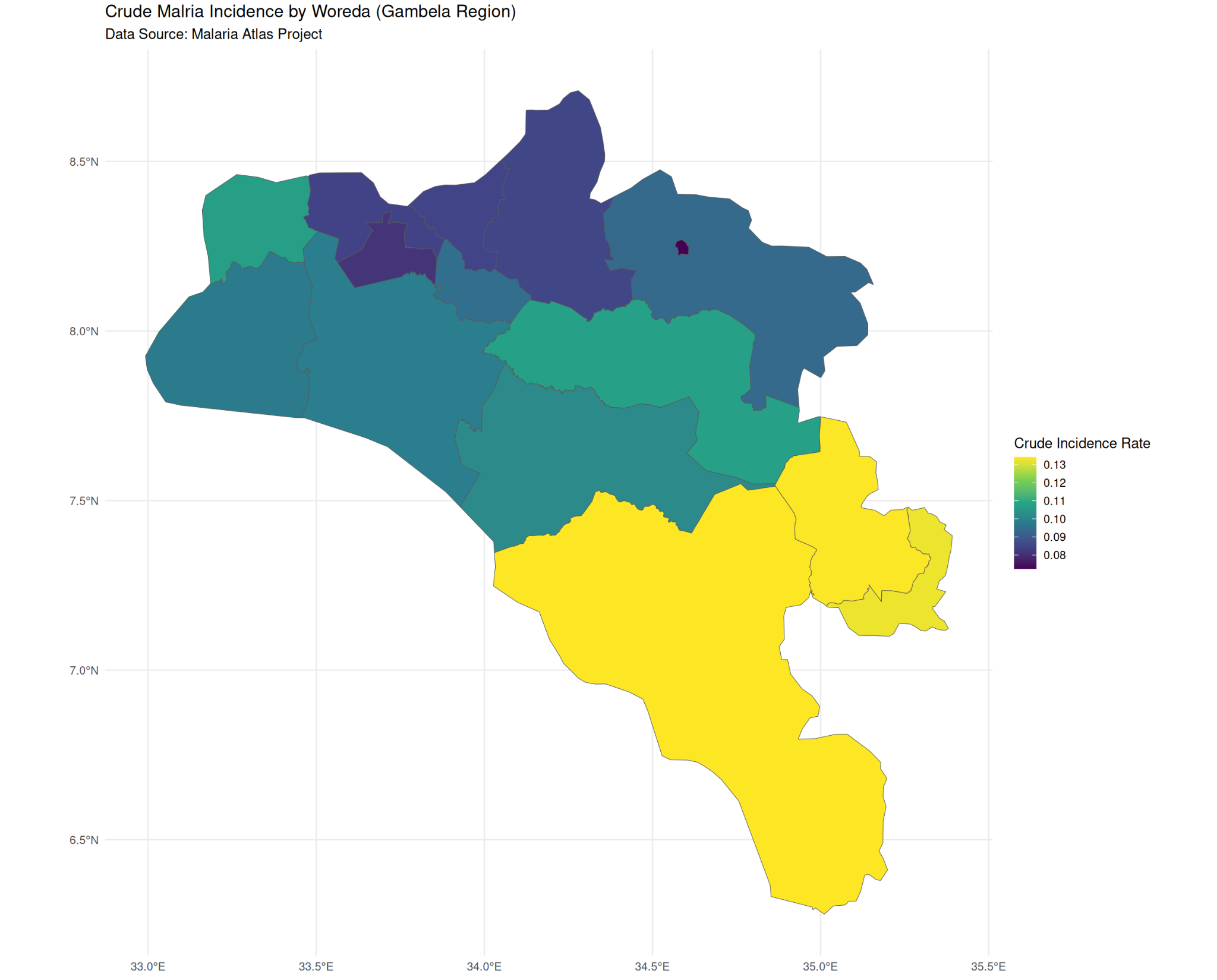 Crude Incidence Map
